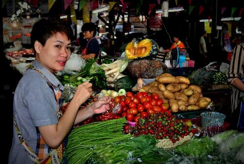 One of the market stalls during the night market in Thailand.